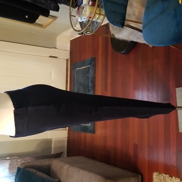 Cos Lux Navy Flat Front Stretch Pants Sz. 6 - Picture 6 of 12